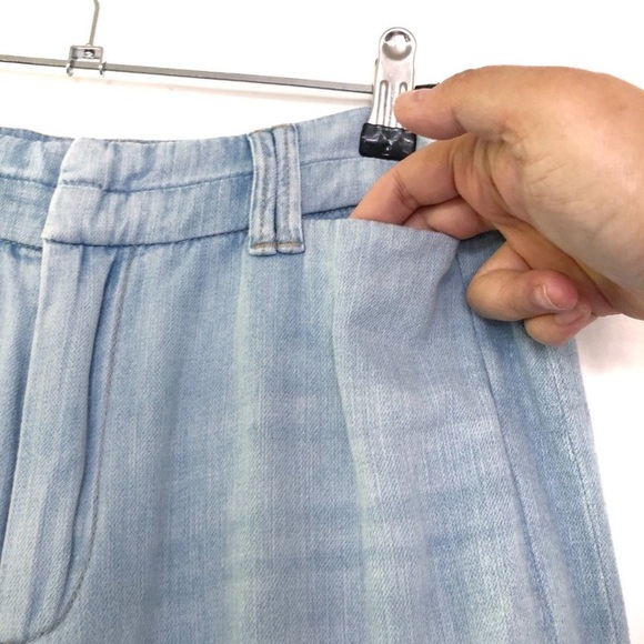 NWOT Anthropologie Pilcro High Rise Wide Leg Bell Bottom Flare Blue Jeans 28 - Picture 2 of 8